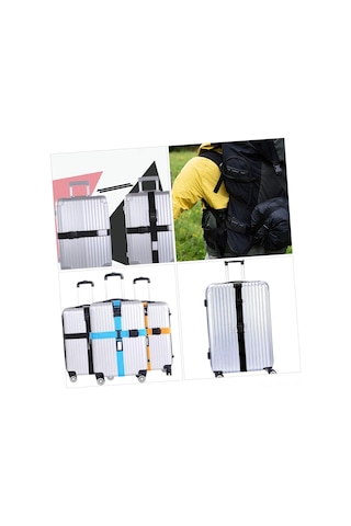 Hangfox Siyah Seyahat Bagaj Bağlama Kayışı - Pp Malzeme, Ayarlanabilir, Dayanıklı Kanca - 10 Adet Valiz Çantası Güvenlik Kayışı