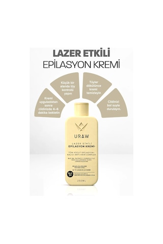 Uraw Lazer Etkili Epilasyon Kremi 250 ML