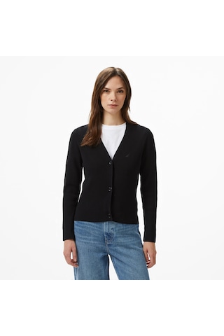 Nautica Kadın Siyah Regular Fit Hırka Düz 57s144t Siyah