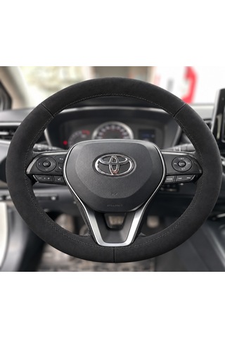 Toyota Camry Xv70 Direksiyon Kılıfı Alcantara Süet Monza Black Serisi Siyah 2021-2024