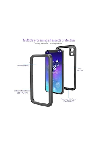 Apple Uyumlu iPhone XR 6.1 İle Kılıf Su Geçirmez 360 Derece Koruma Waterproof Telefon Kılıfı