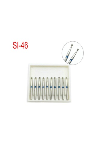 10 Adet/kutu Diş Elmas Burs Matkap Diş Burs Dia-burs Yüksek Hızlı El Aleti Orta Diş Hekimliği Laboratuvarı İçin Sı-46