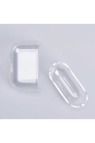 Kilifone - Apple Uyumlu AirPods 3. Nesil - Kılıf Şeffaf Sert Koruyucu Kristal Airbag 14 - Şeffaf