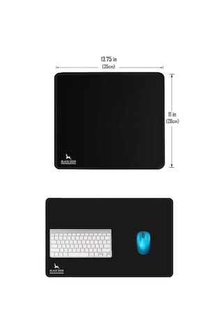 BLACK DEER Professional Siyah Orta Boy Gaming Mouse Pad 35x28 Cm