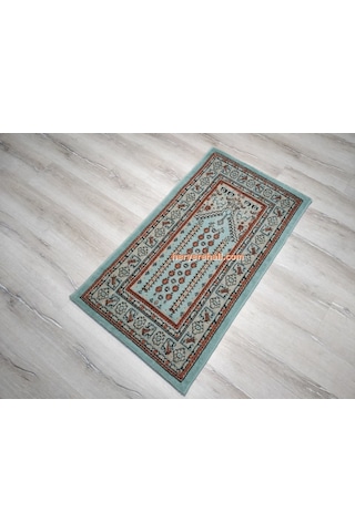 Halı Sarayı Asya Namazlık Seccade Ince 10503Y7Yeşil Sim 65x115 CM