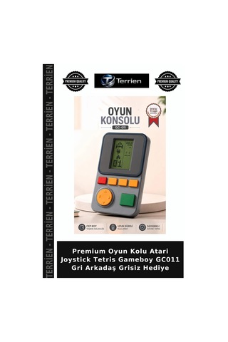 Premium Oyun Kolu Atari Joystick Tetris Gameboy Gc011 Gri Arkadaş Grisiz Hediye