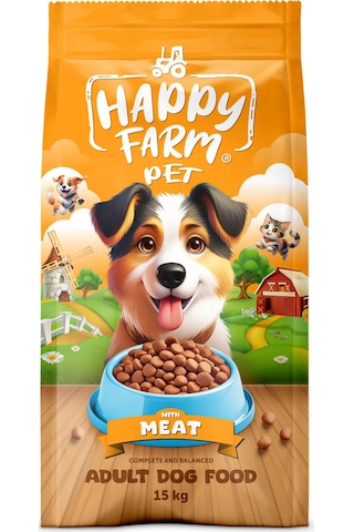 Happy Farm Etli Köpek Maması 15kg