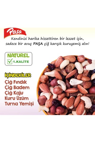 Paşa Kuruyemiş Çiğ Karışık Naturel Kuruyemiş Teneke 150 G