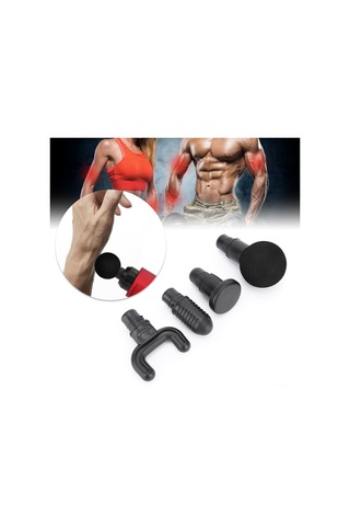 Moveevo 19mm Çaplı 4'lü Eva Fasyalar Silahı Masaj Ucu Seti - Kas Geliştirme Ve Yorgunluk Giderici Değiştirilebilir Uçlar Diğer