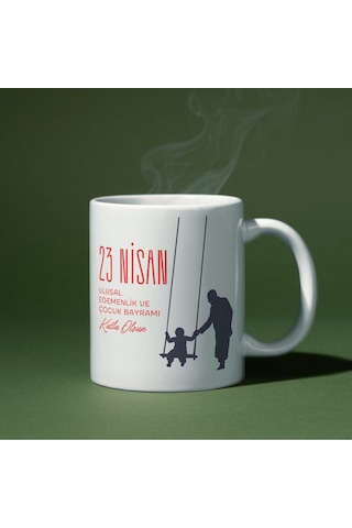 Applucky 23 Nisan Ulusal Egemenlik Ve Çocuk Bayramı 1 Baskı Kupa Bardak Beyaz