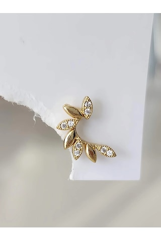 Buğday Başak Arpa Model Kıkırdak Piercing Tragus Helix Altın Gold Renk Küpe Gold