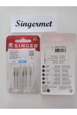 Singer 14 Numara Dikiş Makinesi İğnesi (Standart Dikiş)