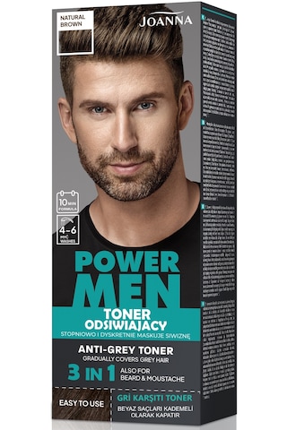 Power Men Anti-grey Toner 3ü1 Arada 04 Doğal Kahverengi