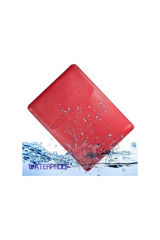 Zsykd 4 1 Laptop Pu Deri Çanta + Power Çanta + Kablo Kravat + Macbook Uyumlu Için Fare Çantası 13 Inç Kırmızı Yurt Dışından