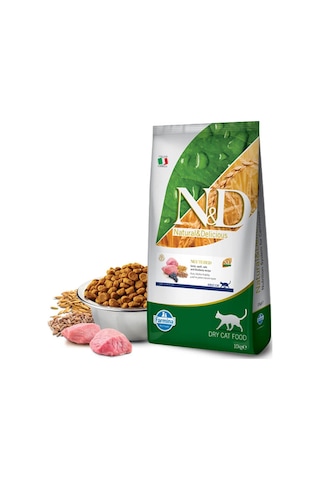 N&D Düşük Tahıllı Kuzu Etli ve Yaban Mersinli Kısırlaştırılmış Yetişkin Kedi Maması 10 KG