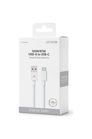 Simex 67w / 120w Xiaomi Uyumlu Type-c 6a Turbo Hızlı Şarj Kablosu 1 Metre Ce Belgeli Spk-15 Beyaz Simex 67w / 120w Xiaomi Uyumlu Type-c 6a Turbo Hızlı Şarj Kablosu 1 Metre Ce Belgeli Spk-15 Beyaz