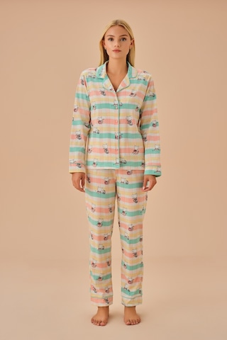 Suwen Lulusu Maskülen Pijama Takımı Sh25218660b1349 Ekru