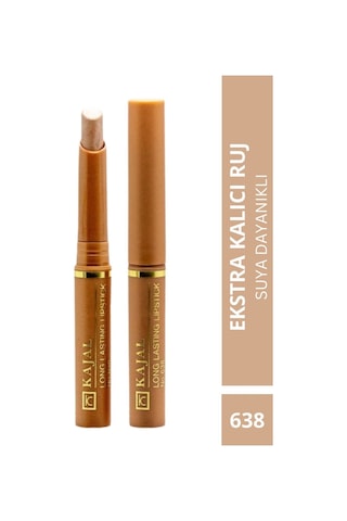 Kajal Uzun Süre Kalıcı Metalik Bej Ruj & Long Lasting Metallic Beige Lipstick 638 Metalik Bej