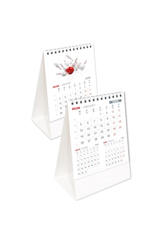 2026 Ofis Piramit Masa Takvimi Dikey Masaüstü Takvim 12x19,5 Cm