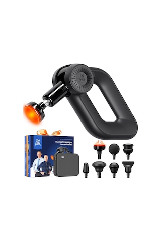 Bob Ve Brad D6 Pro Plus Isıtma Fonksiyonlu Masaj Tabancası, 16 Mm Genlikli Kas Masaj Tabancası, Elektrikli El Masajı Sporcular İçin Vurmalı Masaj Kas Gevşetme, Hediyeler