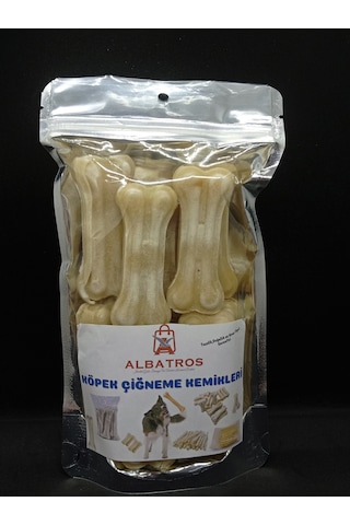 Albatros Beyaz Pres Köpek Çiğneme Kemiği 12 CM 1 KG