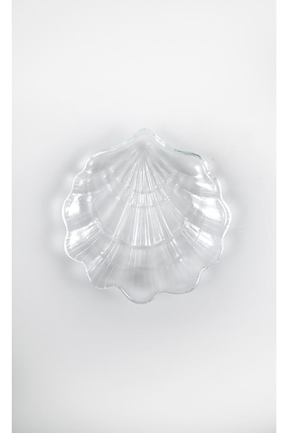 1 Adet Deniz Kabuğu Cam Sosluk Çerezlik Sunumluk 13 Cm Tekli