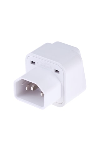 Taşınabilir Evrensel Soket - C14 Erkek Fiş Ups Pdu Apc Bilgisayar Sunucusu Güç Adaptörü Seyahat Şarj Cihazı Beyaz