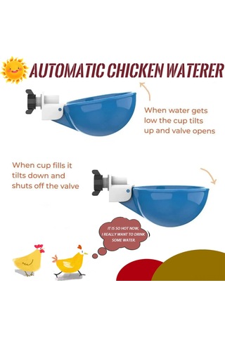 Singree Otomatik Tavuk Suluk Seti - 20 Adet Dayanıklı Pp Abs Malzeme, Su Tasarrufu Sağlayan Pratik Kuş İçme Kabı 112 Karakter