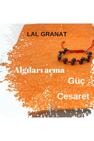 Yıldız Doğal Taş 6mm İpli Granat Lal Doğal Taş Bileklik Bordo