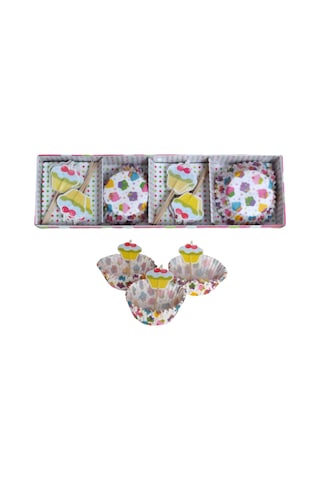24 Adet Kürdan + 24 Adet Kağıt Kapsül Kek Cupcake Muffin Kalıbı 18657135