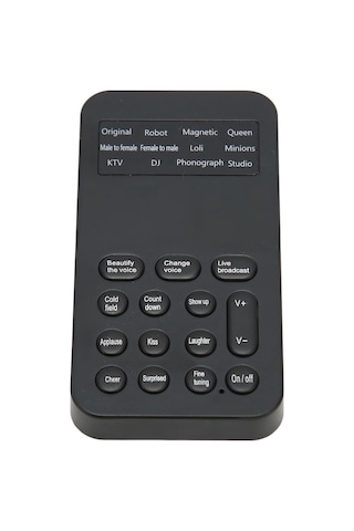 Mufunye El Tipi Minik Ses Değiştirici 8 Efektli Ses Ayarı Fonksiyonu Mikrofon Tool Cep Telefonu Bilgisayar Tablet Xbox Ps4 Uyumlu Dahili Pil İle