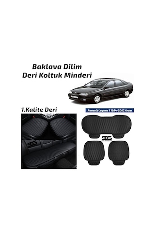 Renault Laguna 1 1994-2002 Arası Siyah Deri Oto Koltuk Minderi