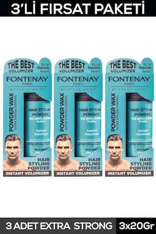 Fontenay Saç Şekillendirici Pudra Toz Wax Mat Effect Mavi 3 x 20 G