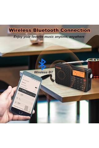 Xhdata D-109 Stereo Dijital Taşınabilir Radyo Am Sw Mw Fm Radyo Bluetooth D-109