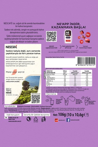 Nescafe Ice Choco Çikolata Aromalı Çözünebilir Kahve 10,6g 10'lu Paket 10x4 Diğer