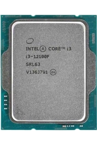 Intel Core İ3 12100f 17mb 4çekirdekli Vga Yok 1700p 58w Kutusuz+fansız