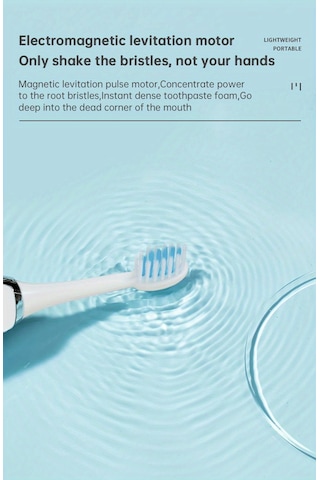 Eastmeeetwest--kişisel Ağız Beyazlatma Diş Elektrikli Diş Fırçası Seti, Bir Bataryalı Seyahat Elektrikli Diş Fırçası, Taşınabilir Diş Fırçası, 3 Fırça Kafa Dahil, Piller Hariç. Beyaz