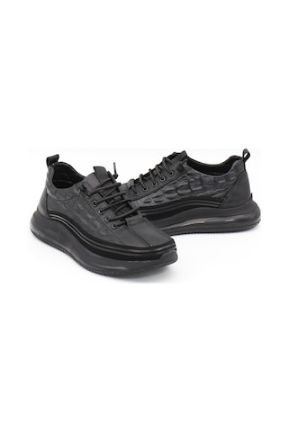 Guja 23k504 Siyah Hakiki Deri Air Taban Erkek Sneakers-siyah