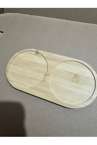 Bambu Yağdanlık Altlığı - Minimalist Ve Çok Yönlü Bambu Oval Altlık Açık Kahverengi