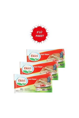 Ekici Taze Kaşar Peyniri 600 G X 3 Adet