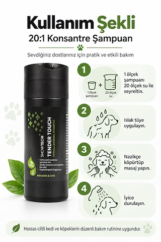 Showtech Tender Touch 20:1 Konsantre Köpek Ve Kedi Şampuanı 100 Ml