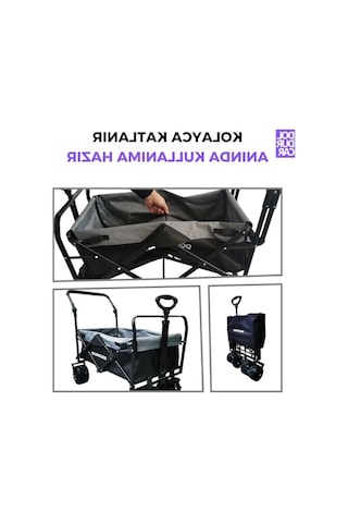Katlanabilir Plaj Ve Kamp Arabası, 100 Kg Taşıma Kapasitesi