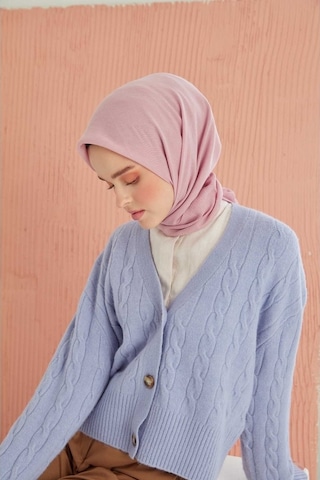 Miray Düz Pamuk Eşarp - Pembe Pembe