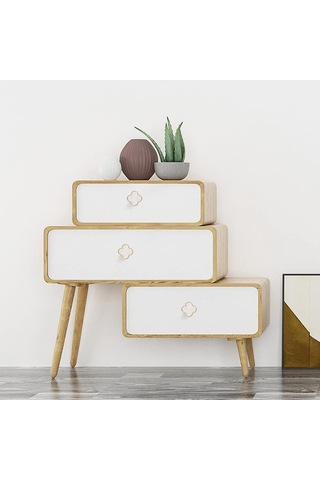 Ranyeek Altın Brons Kapak Kolu - Dört Yapraklı Klever Desenli, Çinko Alaşımlı, Dayanıklı, Teke Delik, 6 Adet Set