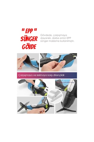 Epp Sünger Gövde 2.4ghz Çift Motorlu Rc Uçak Drone Uzaktan Kumandalı Glider Uçak Drone