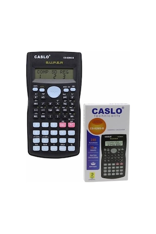 Caslo CS-82MS-B 240 Bilimsel Fonksiyonlu 12 Hane Hesap Makinesi