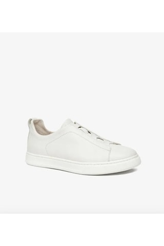 Greyder 18952 6y Kirli Beyaz Hakiki Deri Erkek Sneaker Spor Ayakkabı Beyaz