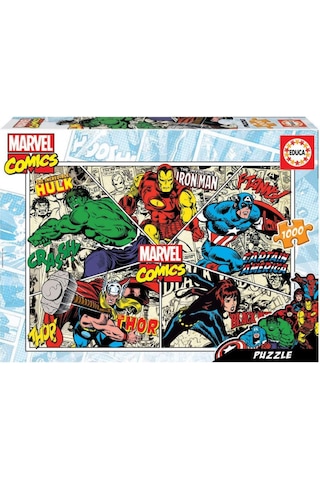 Educa Puzzle 1000 Parça - Marvel Kahramanları Karikatür
