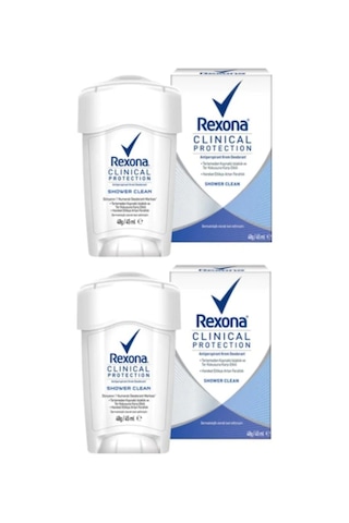 Rexona Clinical Protection Shower Clean Krem Deodorant 2 x 45 ML