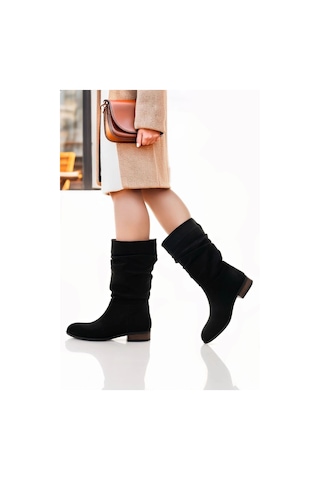 Plod Siyah Süet Çizme Siyah